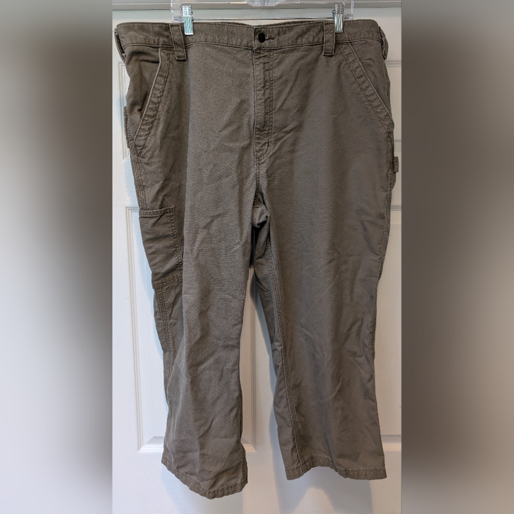 Carhartt Men's Loose Fit Original Carpenter Work Pants Brown 42x24 100% Cotton